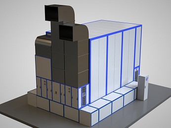 Окрасочно-сушильная камера тупикового типа SPK-7.4.5 для военной техники